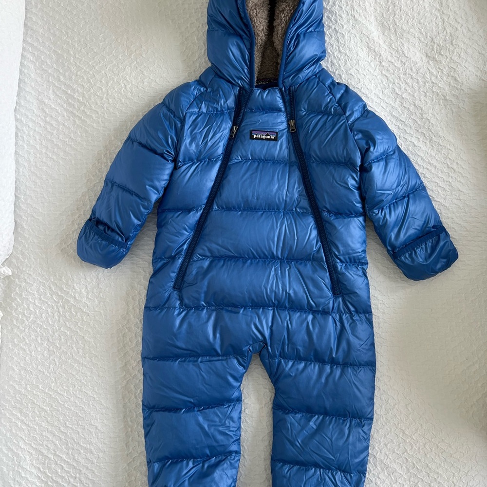 Patagonia Blue Fleece-Lined Hooded Jacket